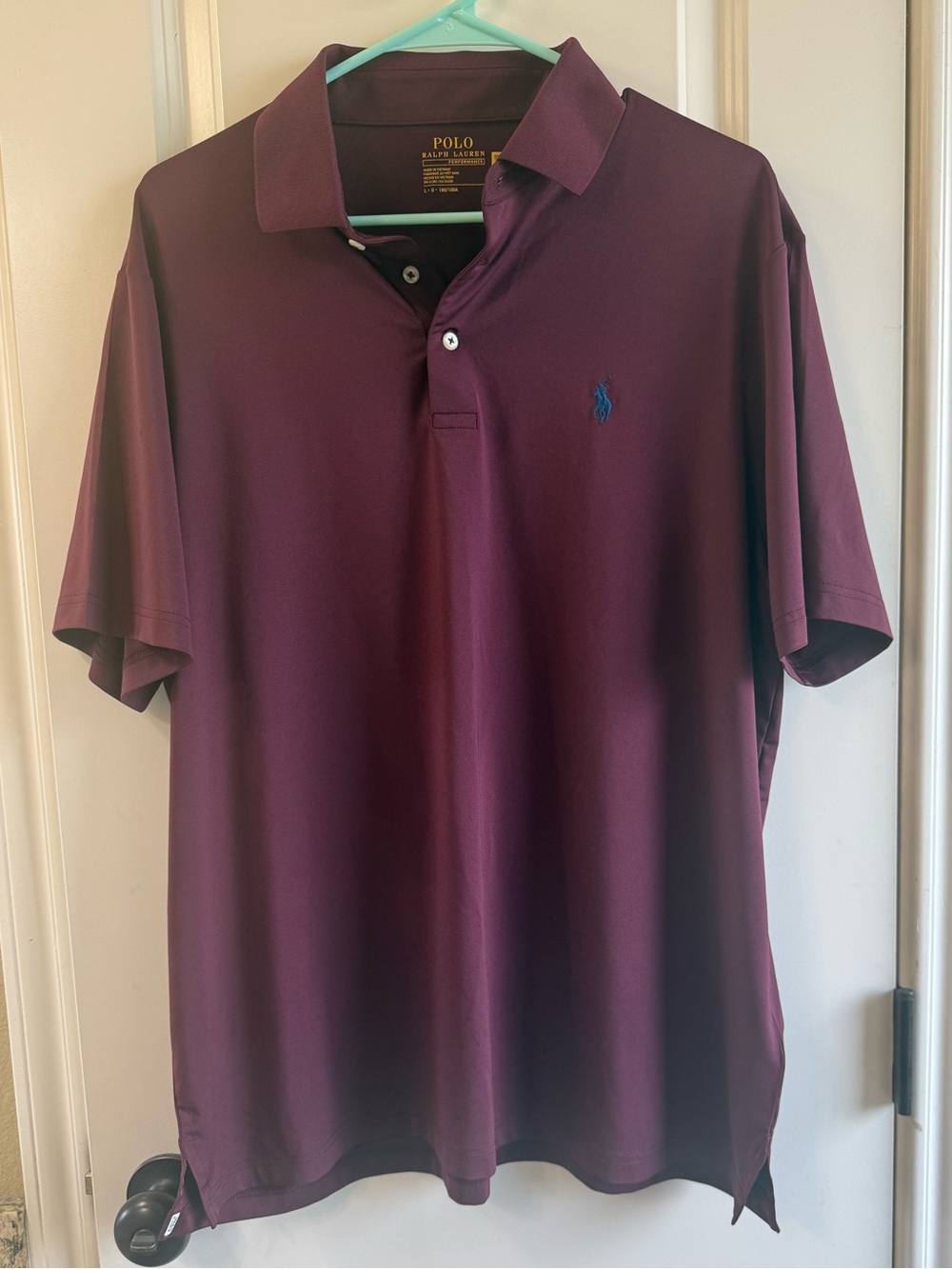 Polo by Ralph Lauren Men's Deep Burgundy Polo with Navy Logo